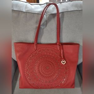 Brighton Ferrara Red Leather Shoulder Bag